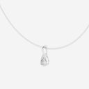 Pear Solitaire Pendant with Omega Chain