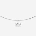 Emerald Solitaire Pendant with Omega Chain