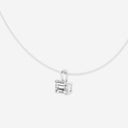Emerald Solitaire Pendant with Omega Chain