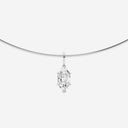 Marquise Solitaire Pendant with Omega Chain