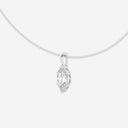 Marquise Solitaire Pendant with Omega Chain