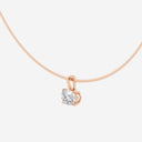 Oval Solitaire Pendant with Omega Chain