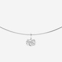 Oval Solitaire Pendant with Omega Chain