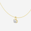 Oval Solitaire Pendant with Omega Chain