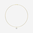 Oval Solitaire Pendant with Omega Chain