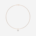 Round Solitaire Pendant with Omega Chain