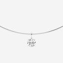 Round Solitaire Pendant with Omega Chain