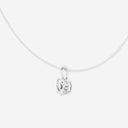 Round Solitaire Pendant with Omega Chain