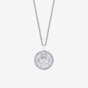 Pisces Zodiac Medallion with Diamond Frame