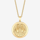 Pisces Zodiac Medallion with Diamond Frame