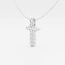 Round Diamond Cross Pendant