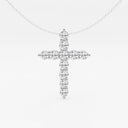 Round Diamond Cross Pendant