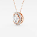 Round Halo Pendant