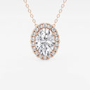 Oval Halo Pendant