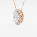 Oval Halo Pendant