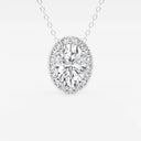 Oval Halo Pendant