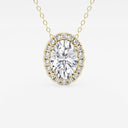 Oval Halo Pendant