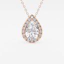 Pear Halo Pendant