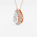 Pear Halo Pendant