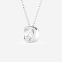Bezel Set Cushion Solitaire Pendant