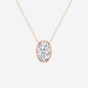 Bezel Set Oval Solitaire Pendant
