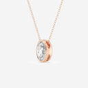 Bezel Set Oval Solitaire Pendant