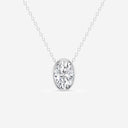 Bezel Set Oval Solitaire Pendant
