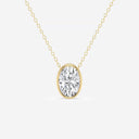 Bezel Set Oval Solitaire Pendant