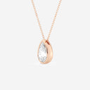 Bezel Set Pear Solitaire Pendant