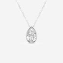 Bezel Set Pear Solitaire Pendant
