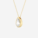 Bezel Set Pear Solitaire Pendant