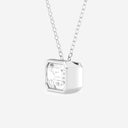 Bezel Set Emerald Solitaire Pendant