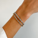 Multi Shape Bezel Bangle Bracelet
