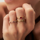 Clover Ruby and Diamond Eternity Band