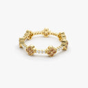 Clover Citrine and Diamond Eternity Band