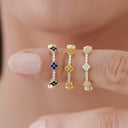 Clover Sapphire and Diamond Eternity Band