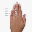 Asscher Three Stone Engagement Ring