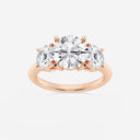 Round Three Stone Engagement Ring