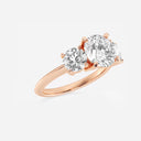 Round Three Stone Engagement Ring