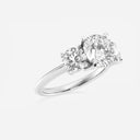 Round Three Stone Engagement Ring