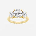 Round Three Stone Engagement Ring