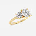 Round Three Stone Engagement Ring