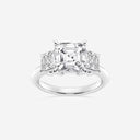 Asscher Three Stone Engagement Ring