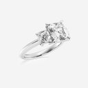 Asscher Three Stone Engagement Ring