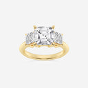 Asscher Three Stone Engagement Ring