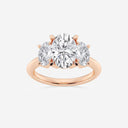 Oval Three Stone Engagement Ring