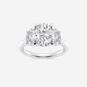 Oval Three Stone Engagement Ring