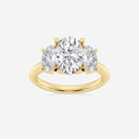 Oval Three Stone Engagement Ring