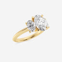 Oval Three Stone Engagement Ring
