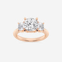 Cushion Three Stone Engagement Ring